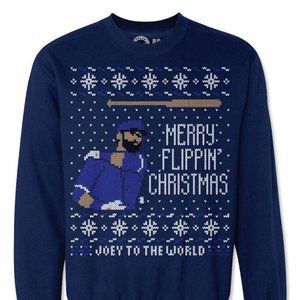 Fresh Brewed Tees José Bautista "MERRY FLIPPIN' CHRISTMAS" Sweater